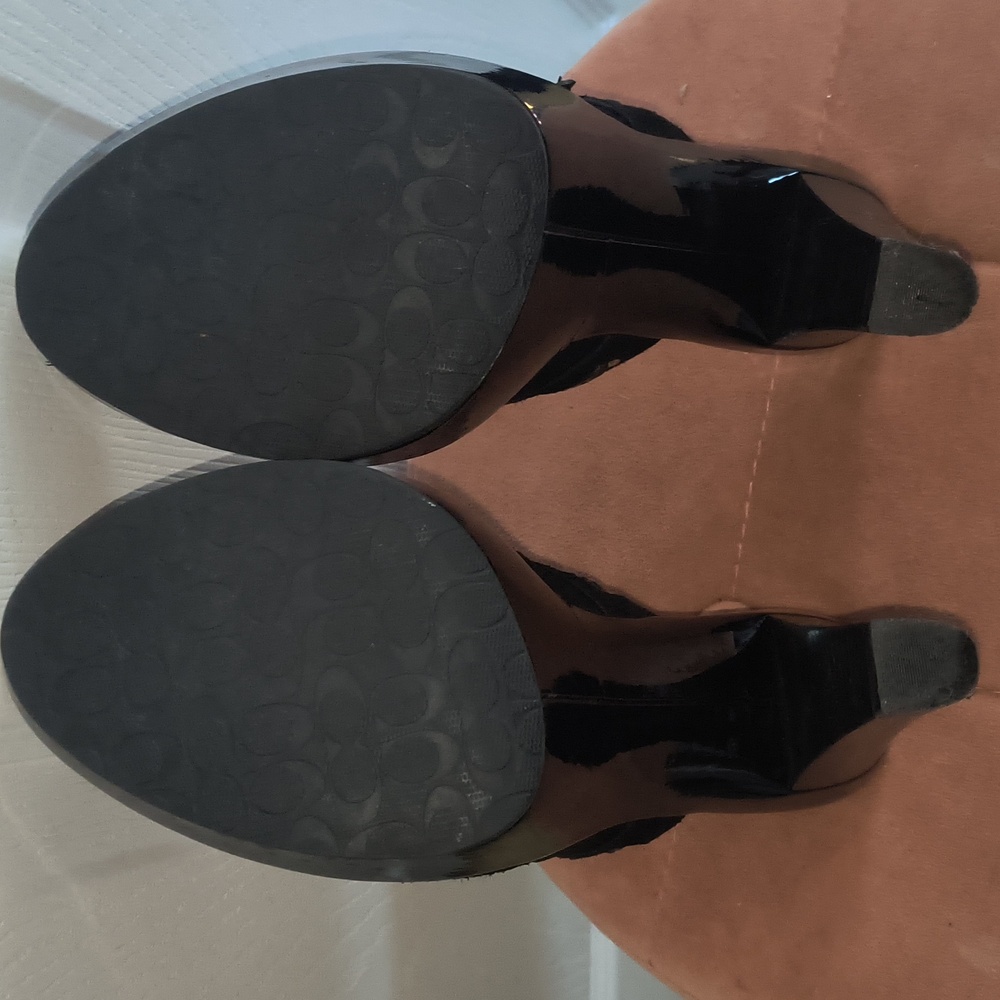 Coach Jodey Signature Black Suede Leather Mule Size 8 - Picture 9 of 9